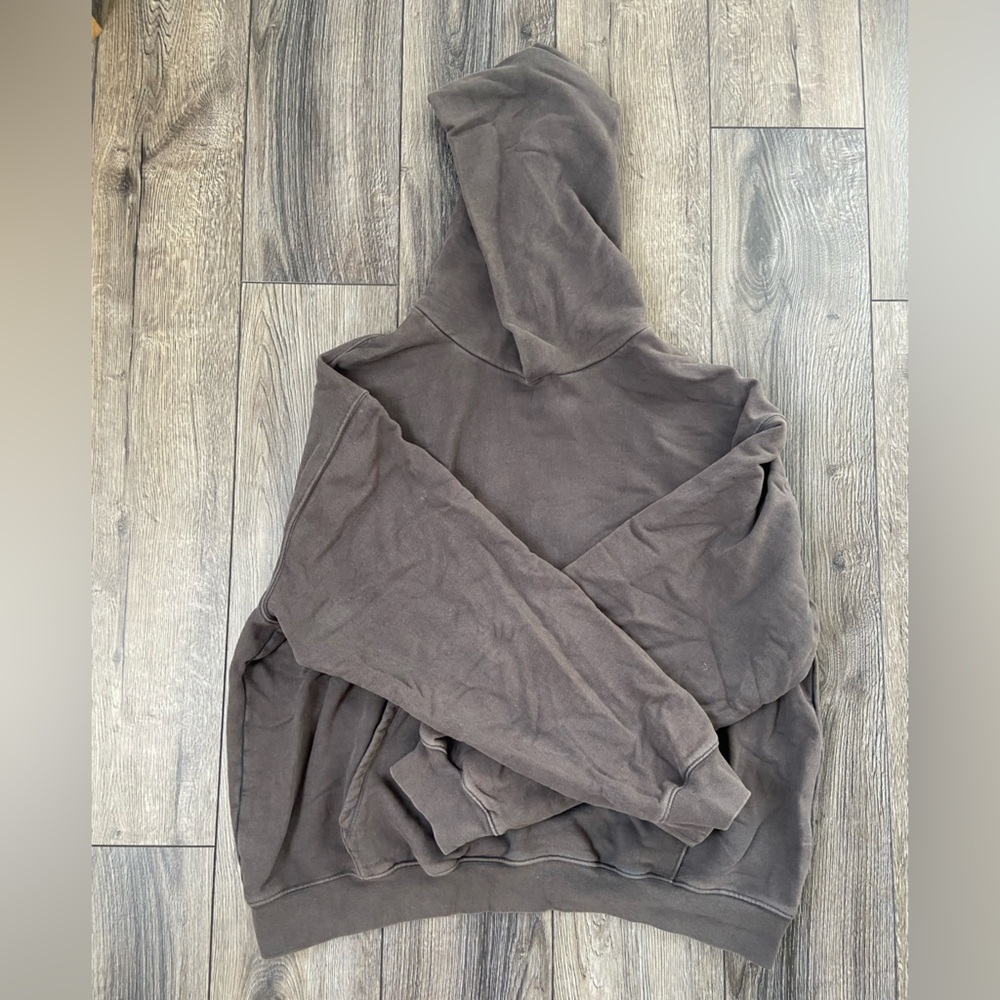 Madewell faded black cropped hoodie men’s XL